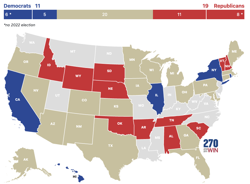 2022 Gubernatorial Election Ratings (Mar 2022) - Newshacker